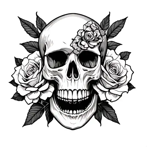 Skull And Roses