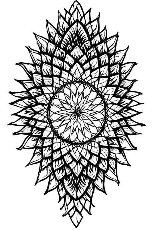 Cover Up Dark Sacred Geometry Mandala Design