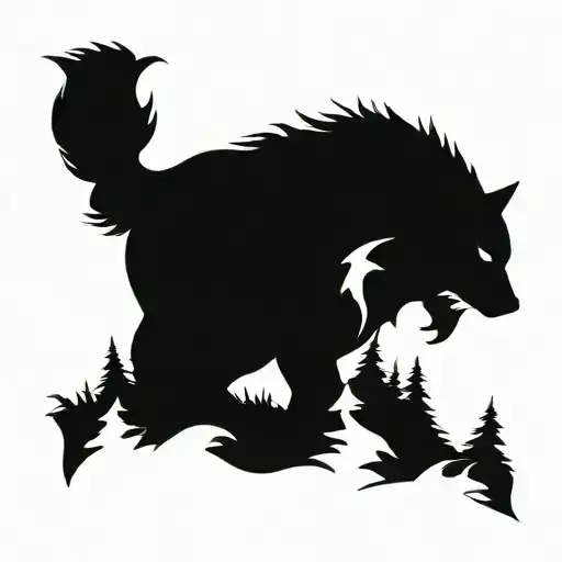 Lonewolf Howling Moon