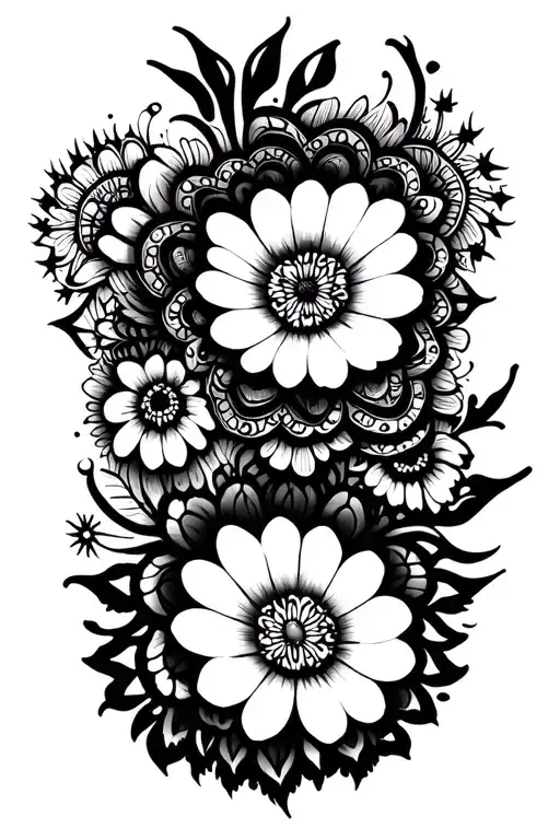 Psychedelic Flowers That Open Mandala