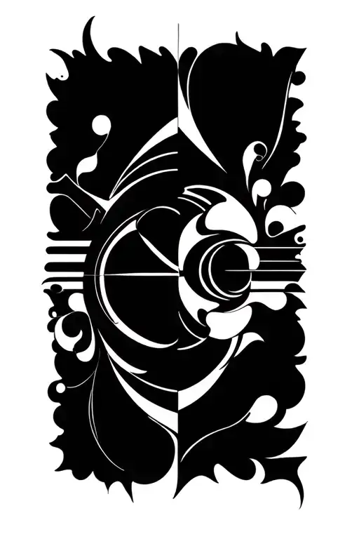 Cover Up Abstract Pattern Incorporating Elements