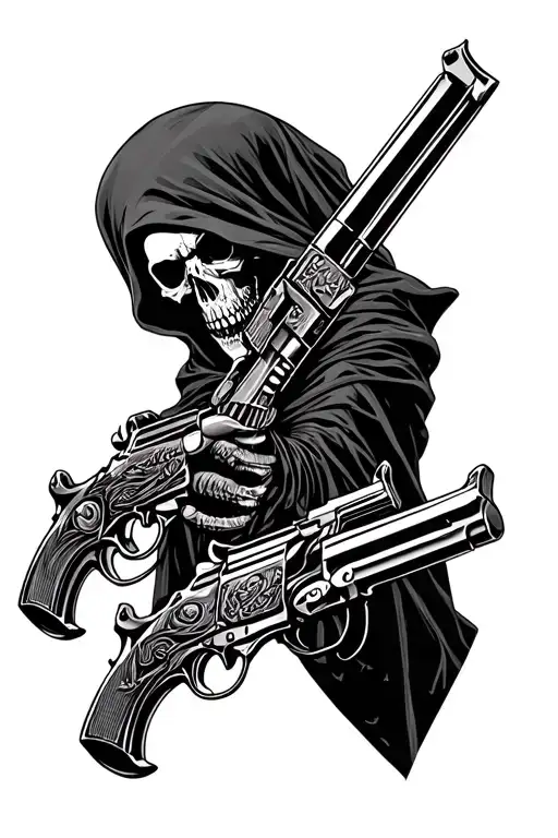 Grim Reaper Mixed With Guns