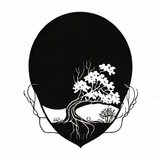 Half Sleeve Morton Bay Fig Tree With Roots