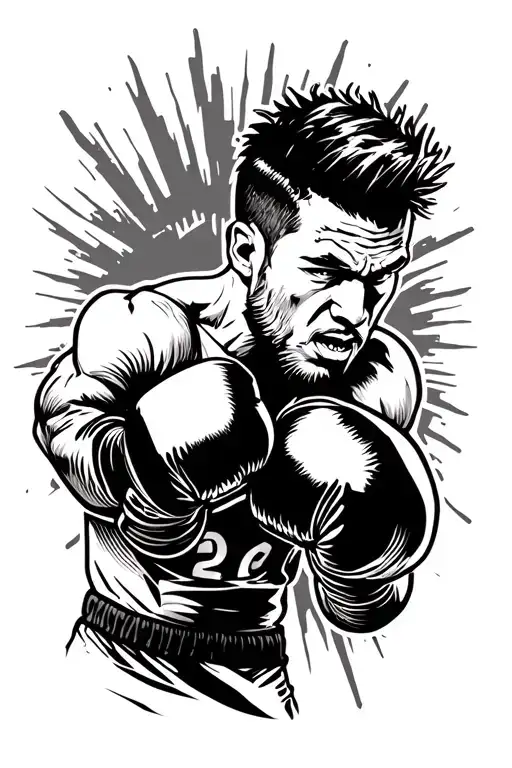 Boxing Tattoo Design