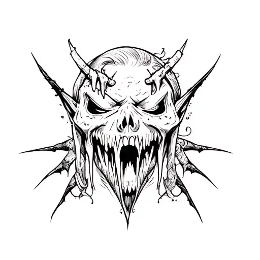 Demonic Skin Ripping Wicked Neck