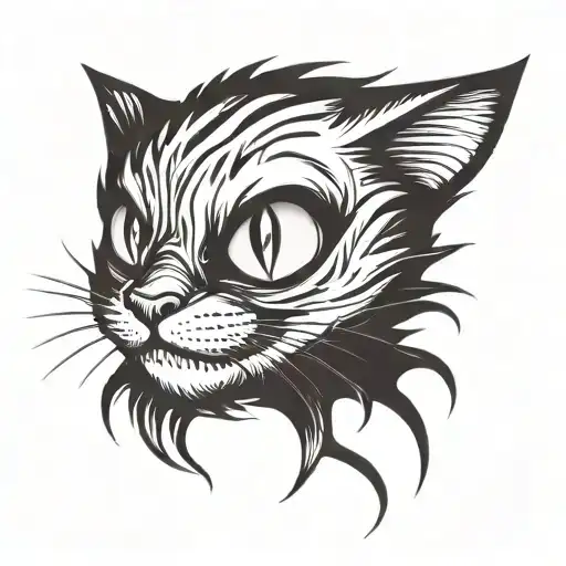 Dark Spooky Cheshire Cat Simple