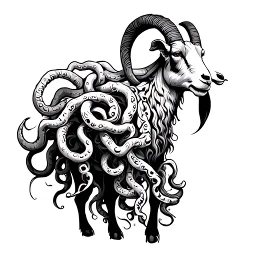 Goat And Medusa Holding