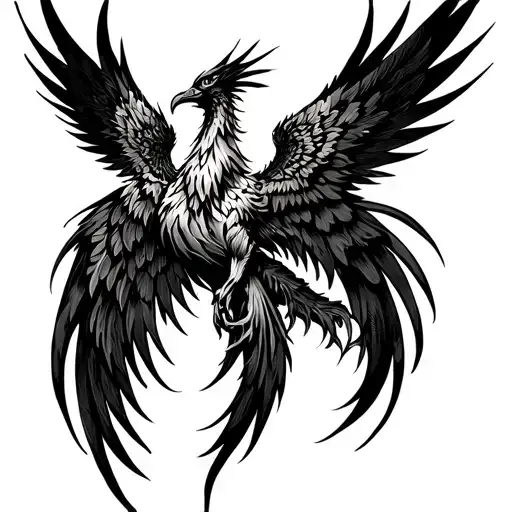 Phoenix In Anfas With Wings