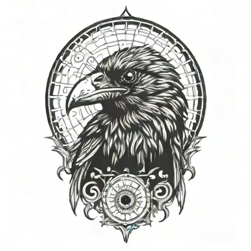 Crow With Three Eyes Looking