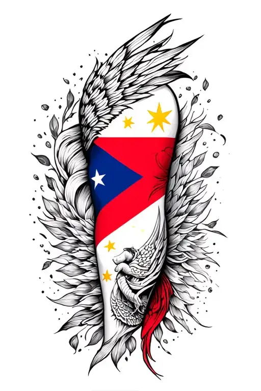 Blackout Arm Sleeve With Philippine Flag Morphing