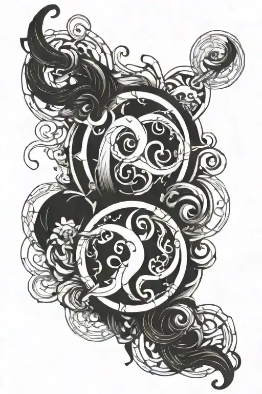 Gemini Zodiac Sign Elements Intertwined