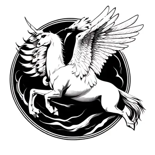 Pegasus Artistic Interpretation Full Back Ground