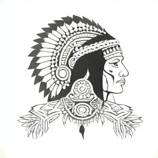 Native American And African Shoulder