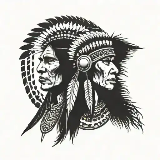Native American And African Shoulder