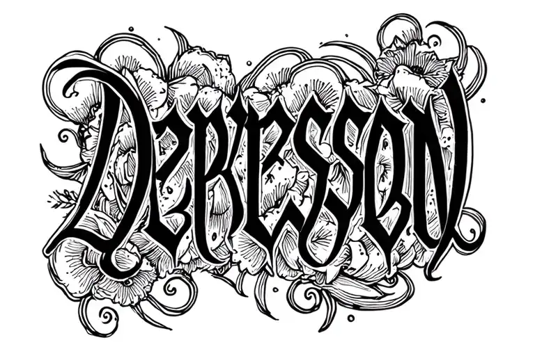 Depression Lettering