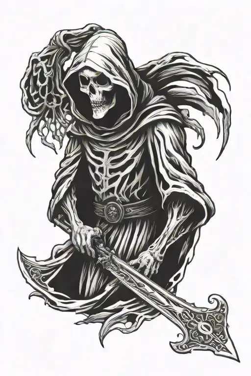 Grim Reaper Holding Sword