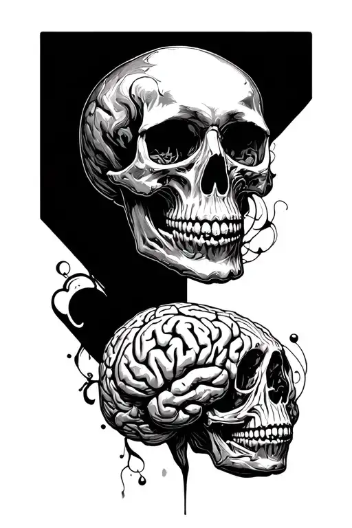 Skull With Brain Inside