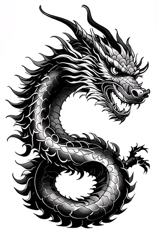 Japan Dragon Tattoo Design
