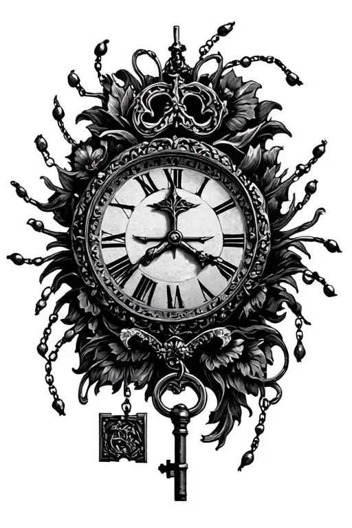 Rosary Clock Key Roman