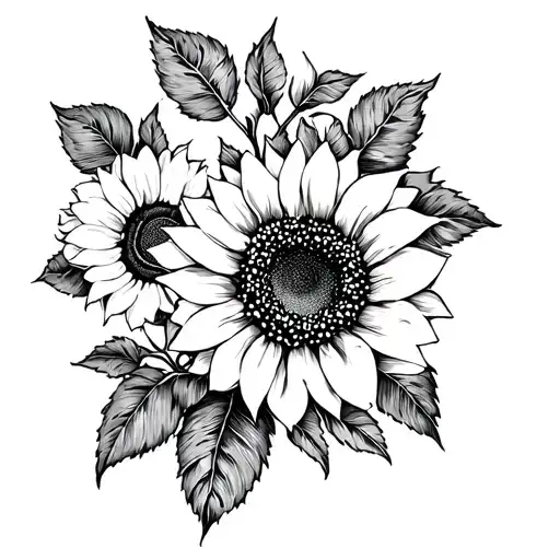 Roses With Sunflowers