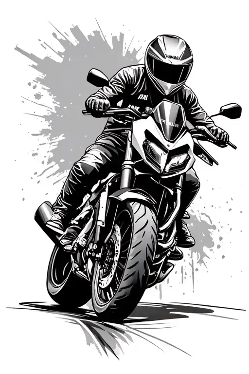 Yamaha Mt07 With Rider Giving Middle Finger