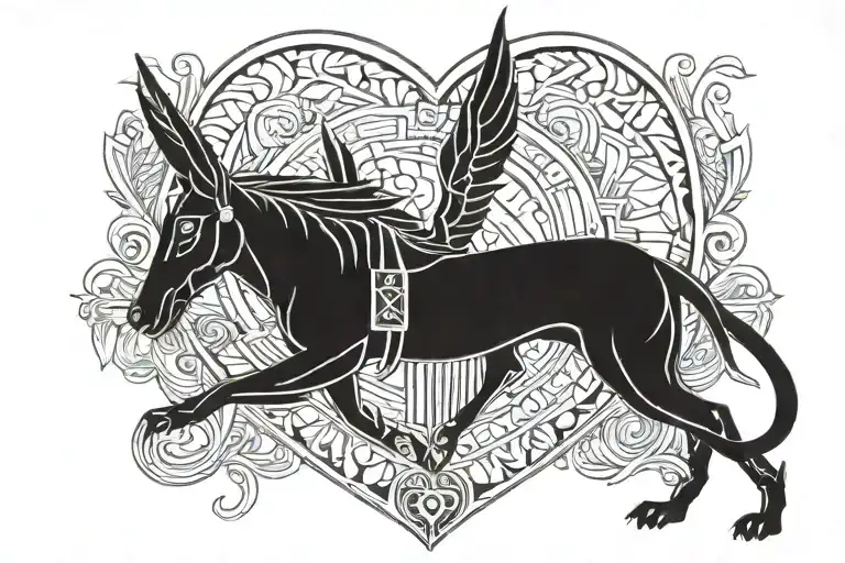 Anubis Weighing The Heart