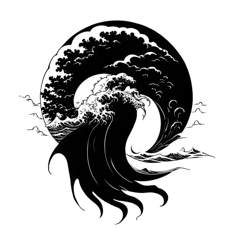 Sun And Wave Combining Together