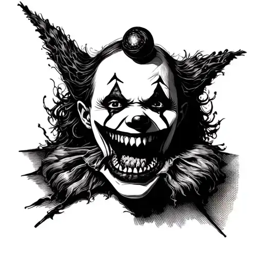 Trutst Your Evil Desires With Horror Teeth And Clown Under It