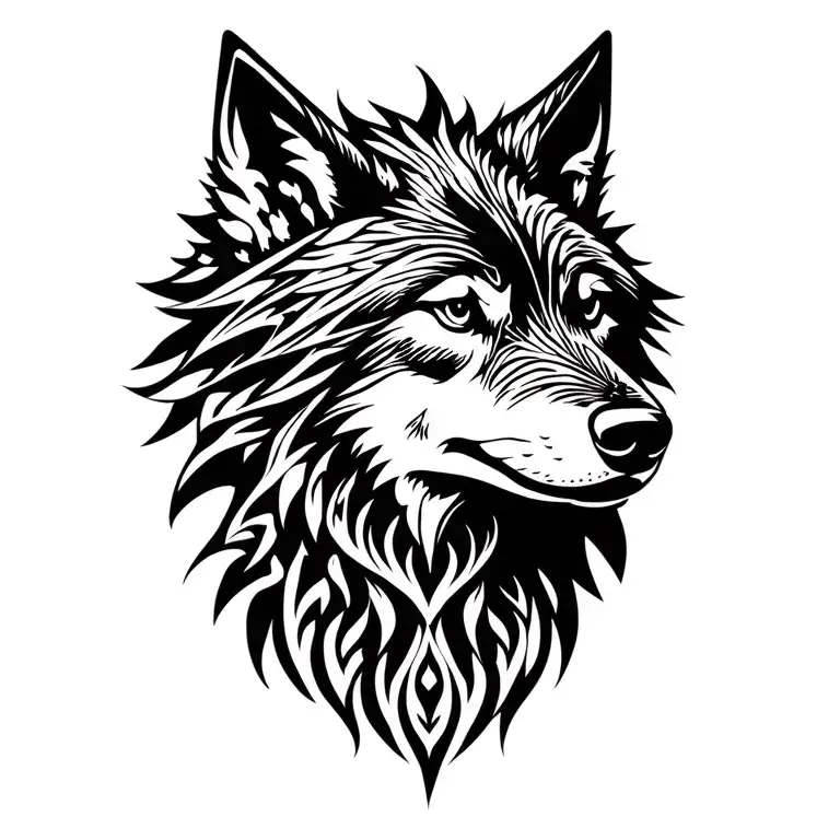 Nordic Wolf Head