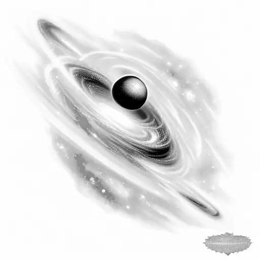 Galaxy Space Black Hole Eating Star