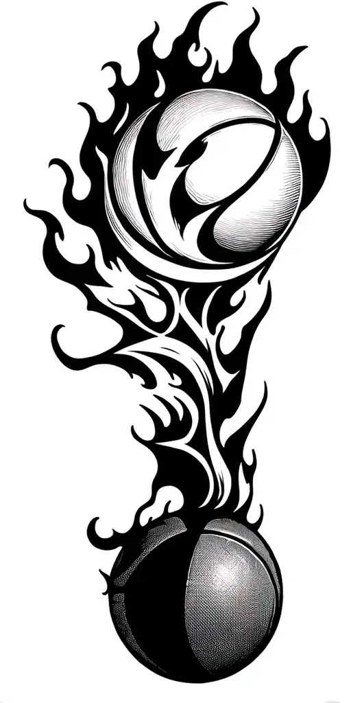 Basketball Love Fire