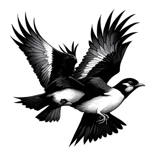 3 Birds Flying Together