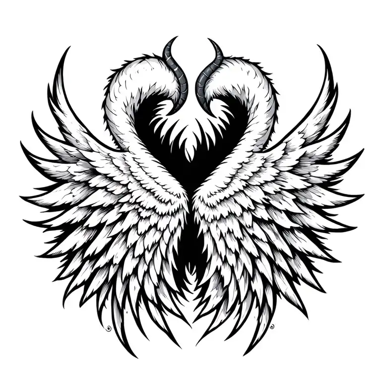 Left Devil Wing Right Angle Wing