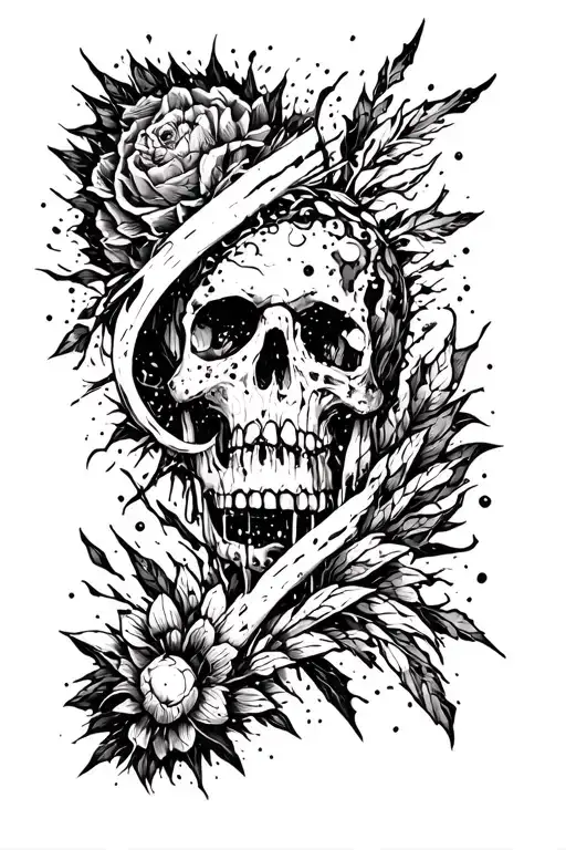 Trash Blackwork Line