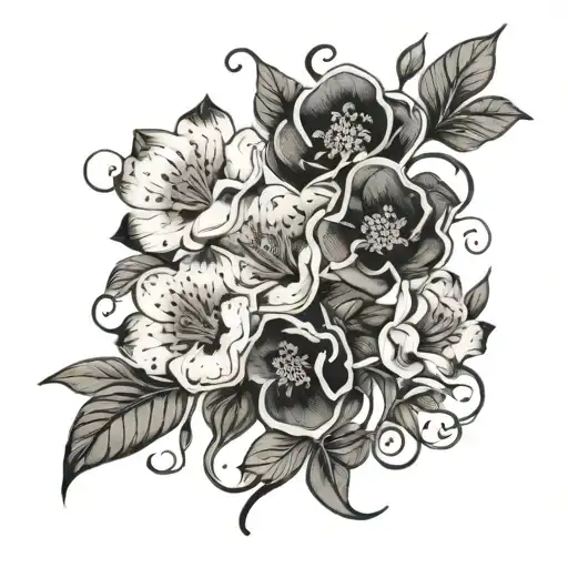 A Poem Written In Flowing Cursive Script Intertwined With Delicate Flower Blossoms