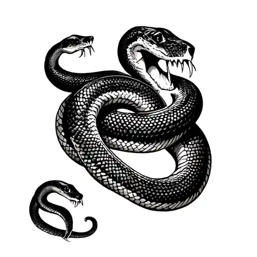 Big Snake Wrapped Around Whole Bicep Biting Into 2 Dog Bites No Coulor