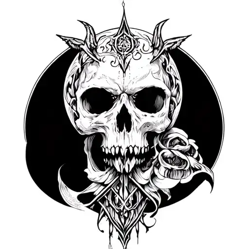 Gothic Heavy Metal Inspired Redemption Tatto Design
