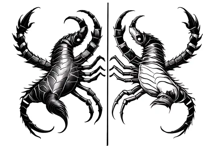 Virgo And Scorpio Zodiac Symbol