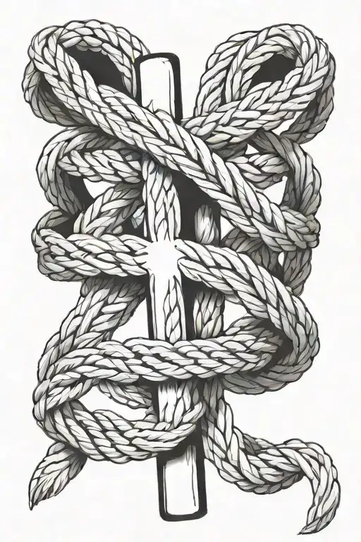 Ropes Making A Cross Wrapped