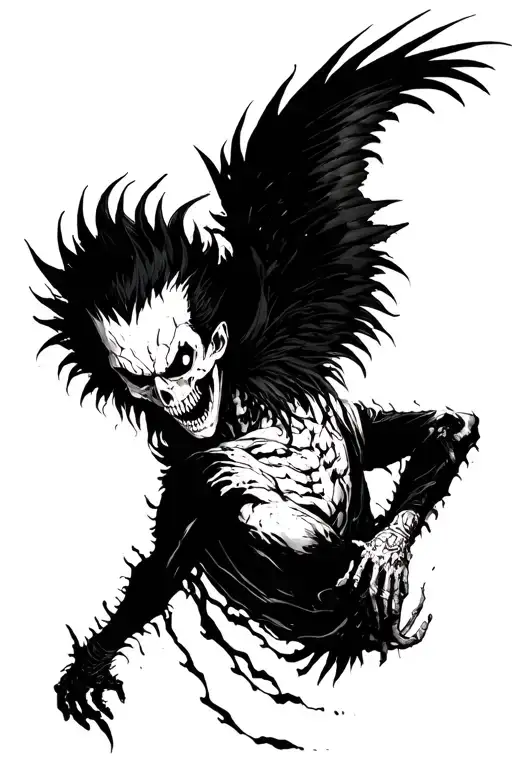 Ryuk From Death Note Flying Straight Down