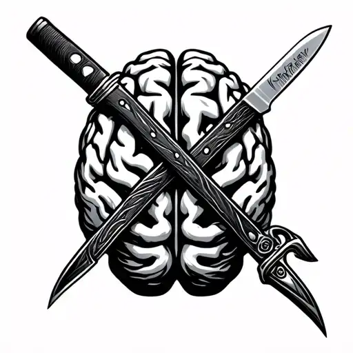 Brain Knife Crossed