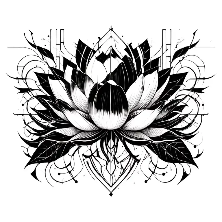 Cyberpunk Pattern Incorporating Lotus