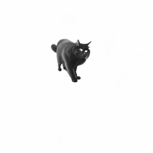 A Black Cat On A Black Background