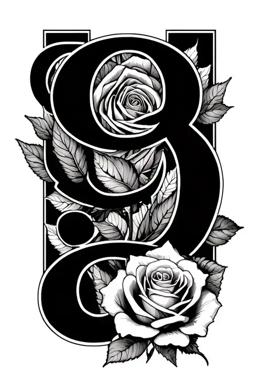 The Number 999 With A Rose Underneath