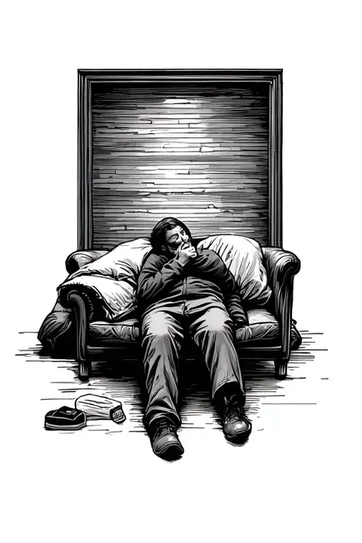 Homeless Sleeping In Front