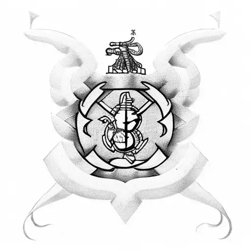 A Marine Corps Emblem Transformed Into An Alchemical Symbol
