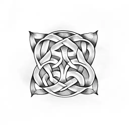 Celtic Knot With Old Englisch P Letter