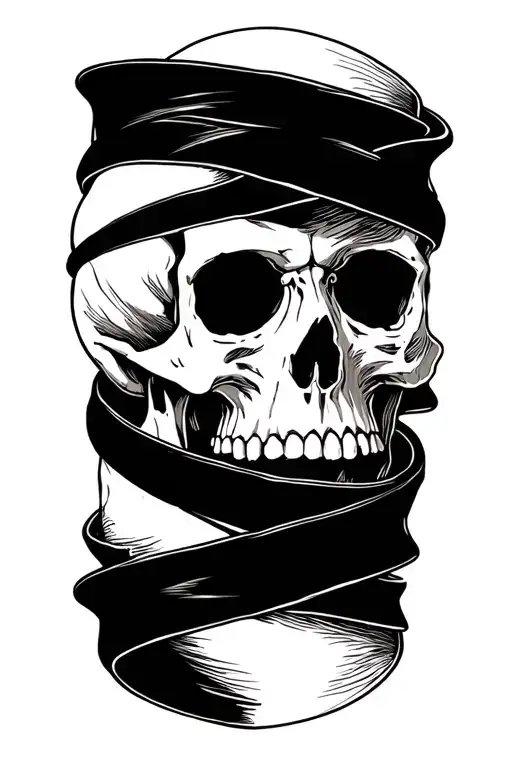 Skull And Black Bands