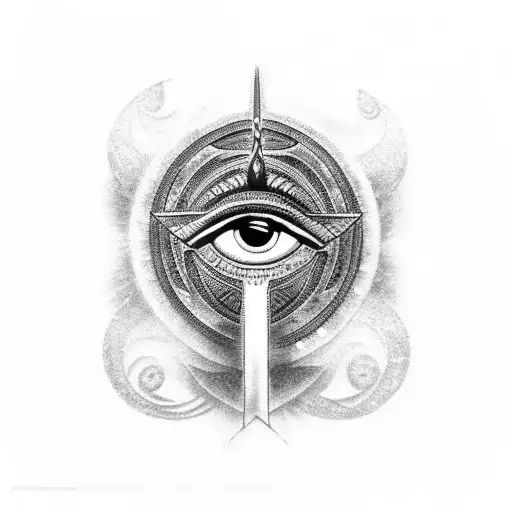 Ankh Symbol And Eye Of Horus