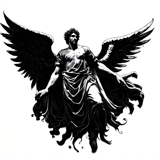 Male Angel Ascenting Minimal